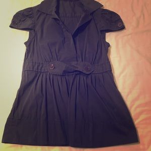 BCBG stone wash blue Vintage look blouse